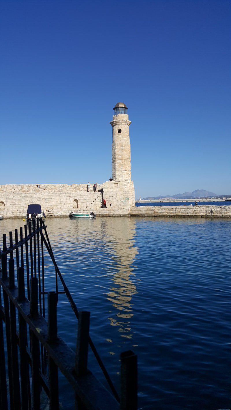 The Venetian lighthouse in Rethymno's old harbour