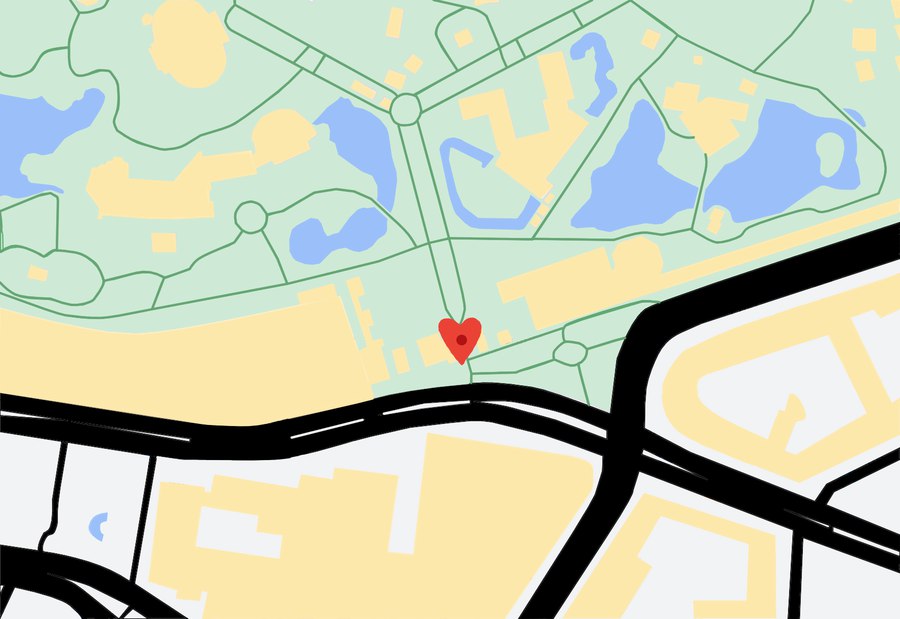 Map pinning the Berlin Zoo, where Leonard and Mona had their first date